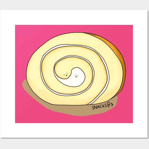 Creamy Rolling Swiss Roll Wall Art by Snacks At 3